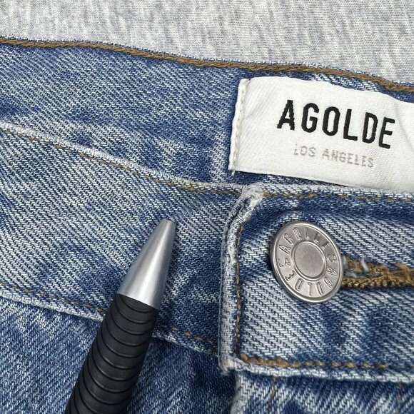 Agolde Low Slung Baggy Jeans Womens Size 30x30 Blue Wash Casual Relaxed Fit - Picture 14 of 16